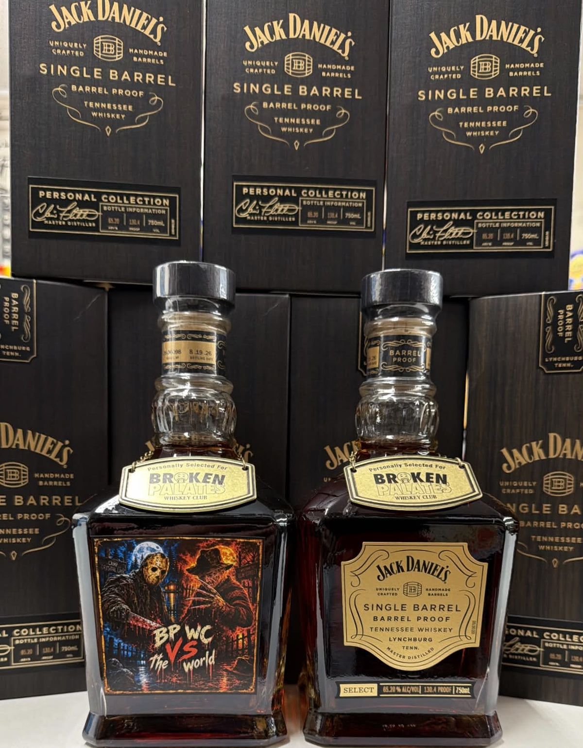 JACK DANIEL'S ''BPWC VS THE WORLD'' SINGLE BARREL BARREL PROOF GOLD LABEL PRIVATE SELECTION